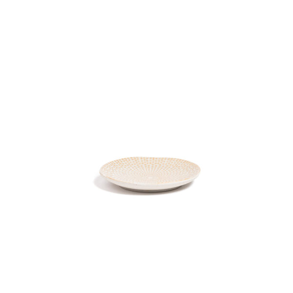 1 Bac Assiette Mosaic Beige Diam. 12Cm Par 50 Pièces