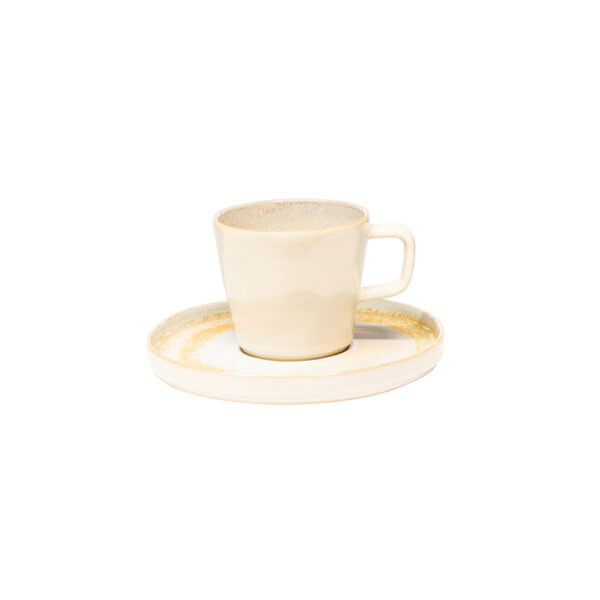 1 Bac Tasse + Sous-Tasse À Café Gold Glister 20Cl Par 25 Pièces