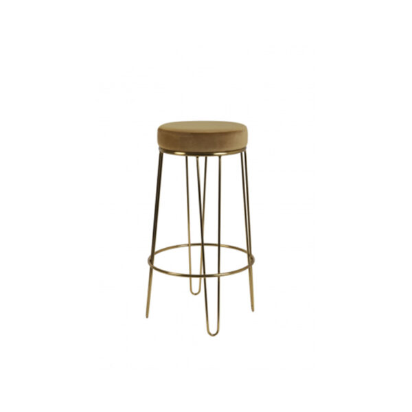 Tabouret Alice Velvet Beige/Or