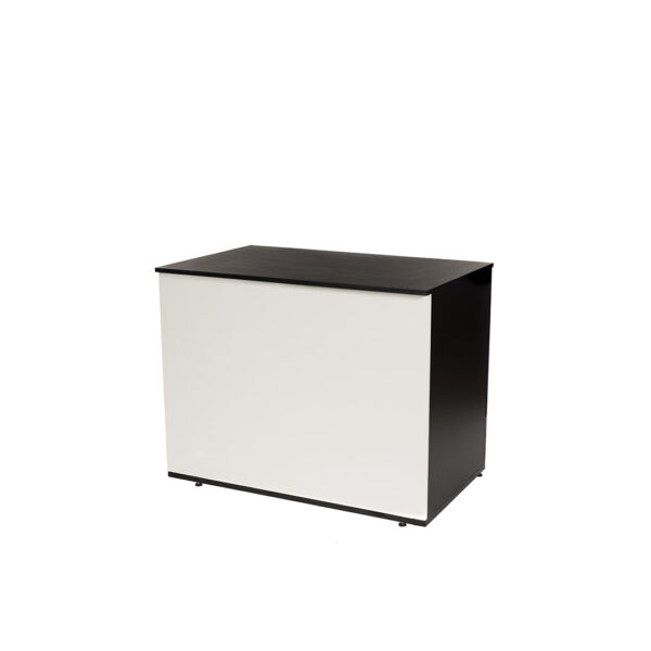 Buffet Noir Panneau De Front Blanc L115 X B75Cm X H90Cm