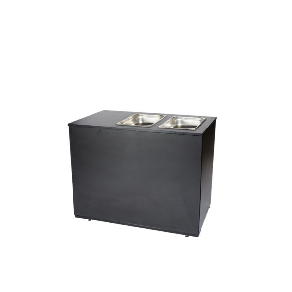 Buffet Zwart L115 X B75X H90Cm Met 2 Chafing Dish