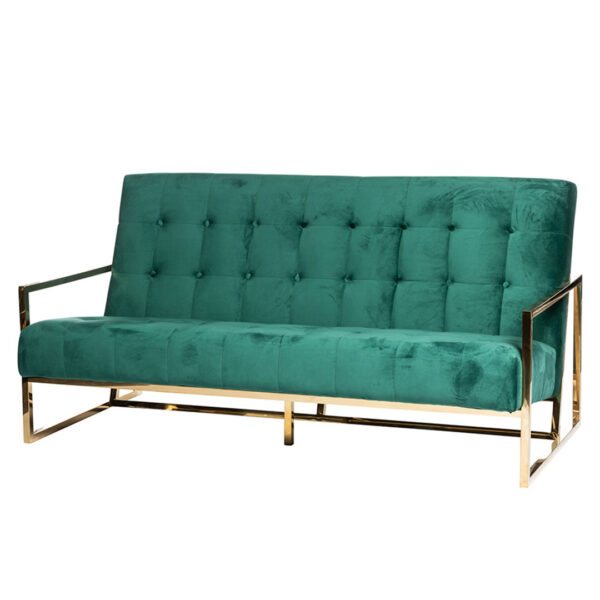 Foshan Velours Fauteuil 3-Siège Vert Fonce