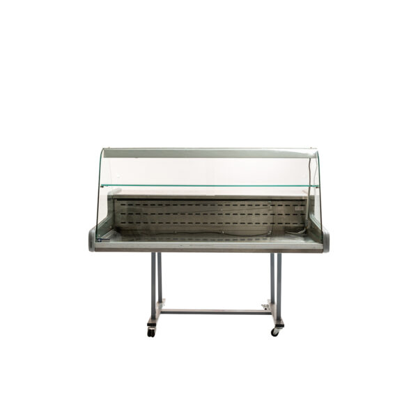 Koelvitrine Met Gebogen Ruit Op Wieltjes L150Xb94Xh120Cm - 280W