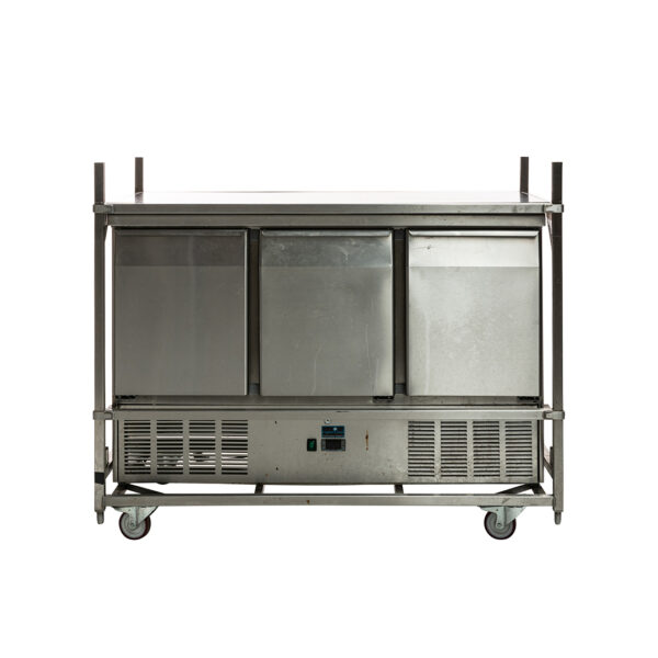 Koelwerkbank 3 Deuren Met Bovenblad L146 X B87 X H120 Cm /  230V