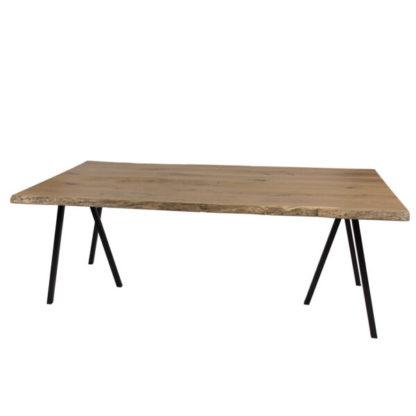 Oak Tafel Laag Poot Zwart L200 X B100 X H75Cm