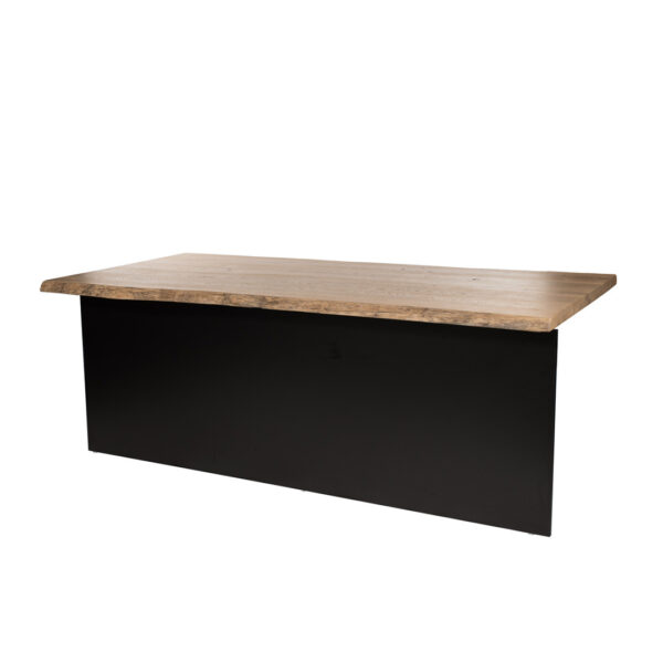 Table Oak Avec Panneau De Front Noir L200Xb100Xh75Cm