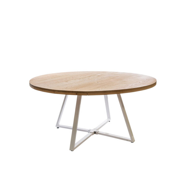 Table Oak Ronde Diamètre 160Cm Blanc