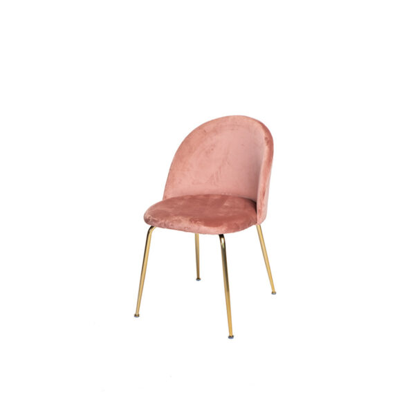 Chaise Verona Siège Rose H44Cm