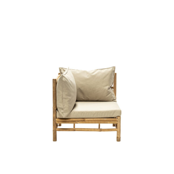 Vietnam Bamboo Corner L72Xp72Xh70Cm Incl Coussin Ivoire