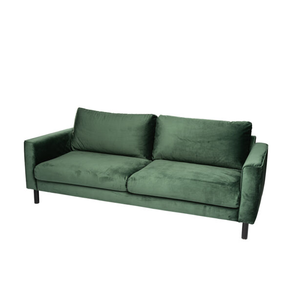 Visby Velours Fauteuil 2-Siège Vert Foncé