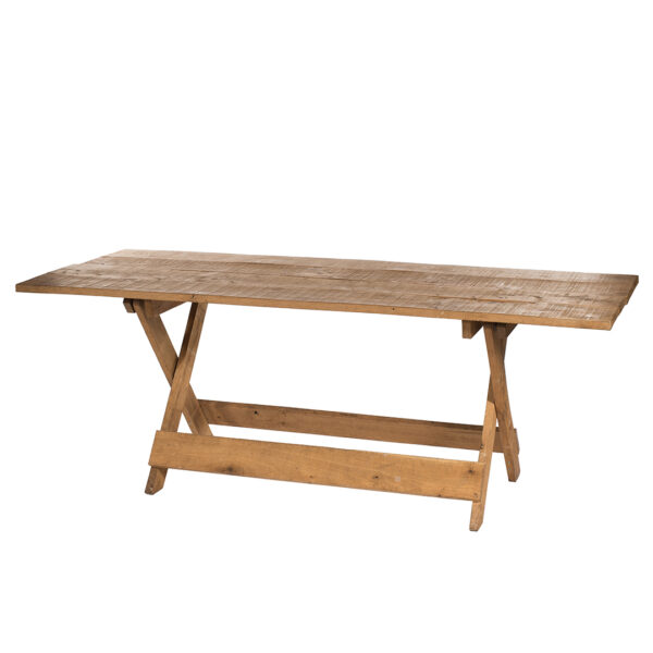 Table Wood Bas H75Cm X L 200 X B 75Cm