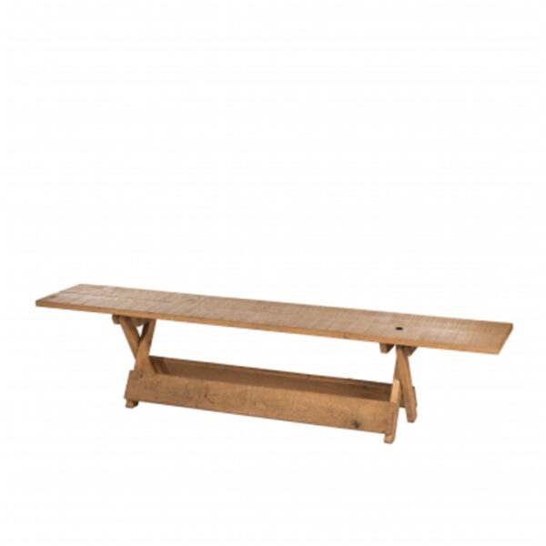 Banc En Bois Wood L200Xb35Xh45Cm Brun